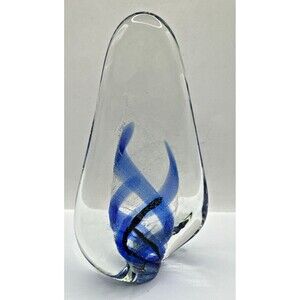 Signed Art Glass Large Sculpture Dichroic Hand Blown Infinity Art Scott Hartley